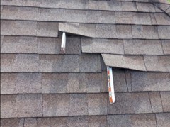 Damaged Shingles Demonstrating the Zipper Effect